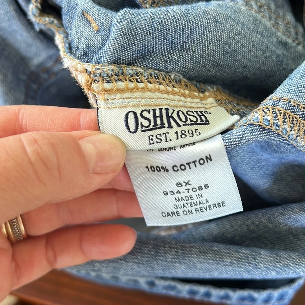 Oshkosh - 6x, denim‎ jumper dress